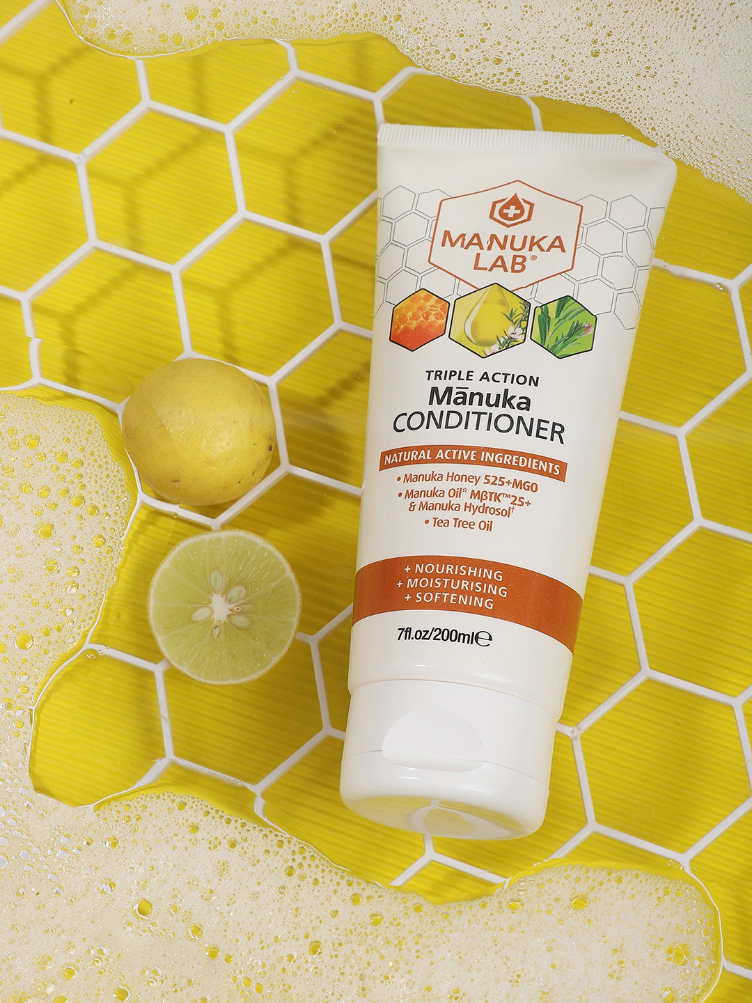 MELORA Manuka Lab Triple Action Conditioner with Honey & Tea Tree Oil - 200ml, White
MELORA Manuka Lab Triple Action Conditioner with Honey & Tea Tree Oil - 200ml, White