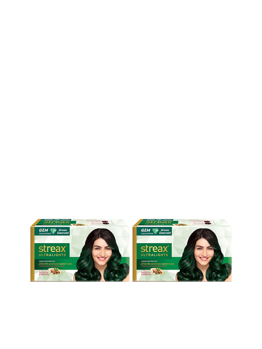 Streax Set of 2 Ultralights Gem Collection Highlighting Kit - Green Emerald 60 ml Each
Streax Set of 2 Ultralights Gem Collection Highlighting Kit - Green Emerald 60 ml Each