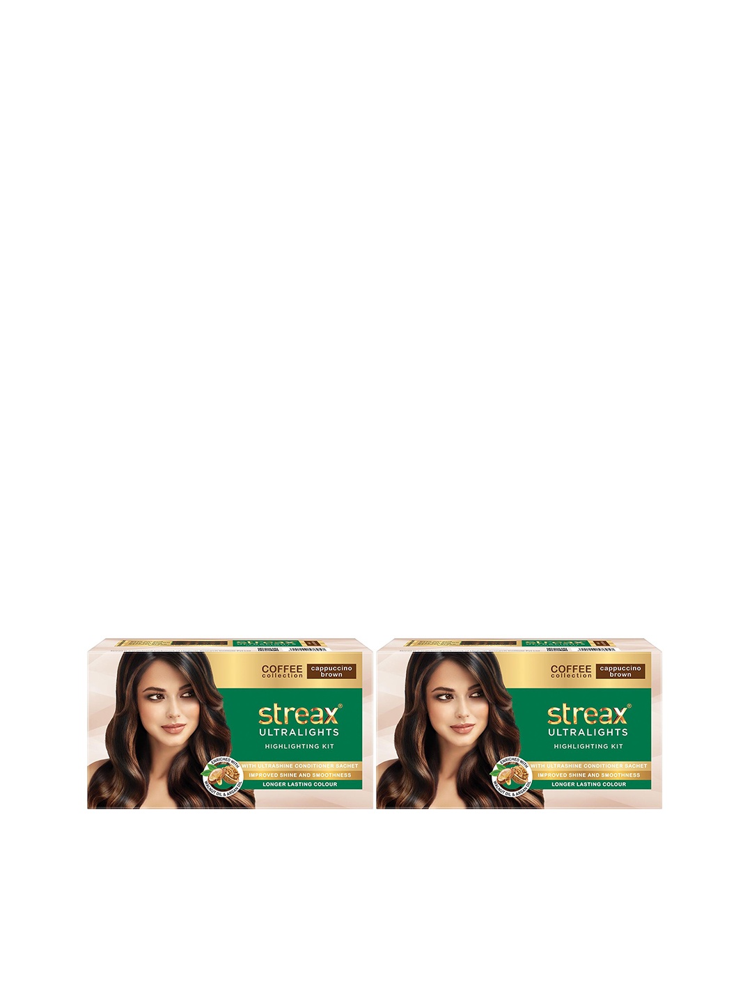 Streax Set of 2 Set of Coffee Collection Ultralights Highlighting Kit - Cappuccino Brown
Streax Set of 2 Set of Coffee Collection Ultralights Highlighting Kit - Cappuccino Brown