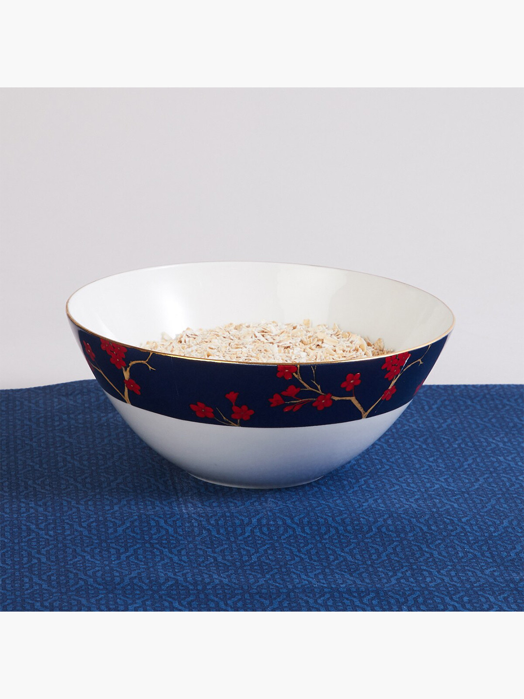 Home Centre White & Navy Blue Floral Printed Bone China Glossy Bowl 
Home Centre White & Navy Blue Floral Printed Bone China Glossy Bowl