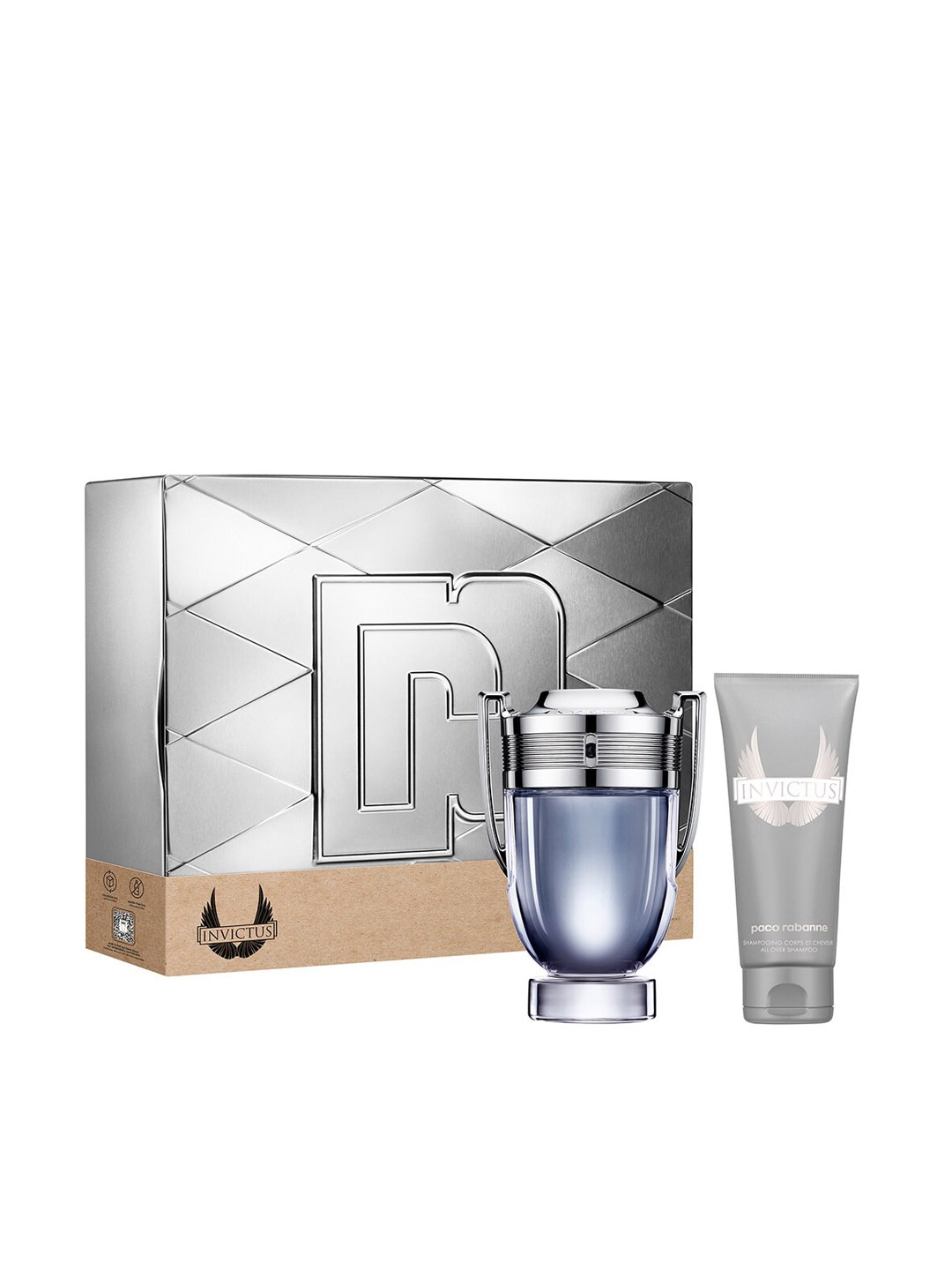 Paco Rabanne Set of Invictus Eau de Toilette 100 ml with Shower Gel 100 ml, Transparent
Paco Rabanne Set of Invictus Eau de Toilette 100 ml with Shower Gel 100 ml, Transparent