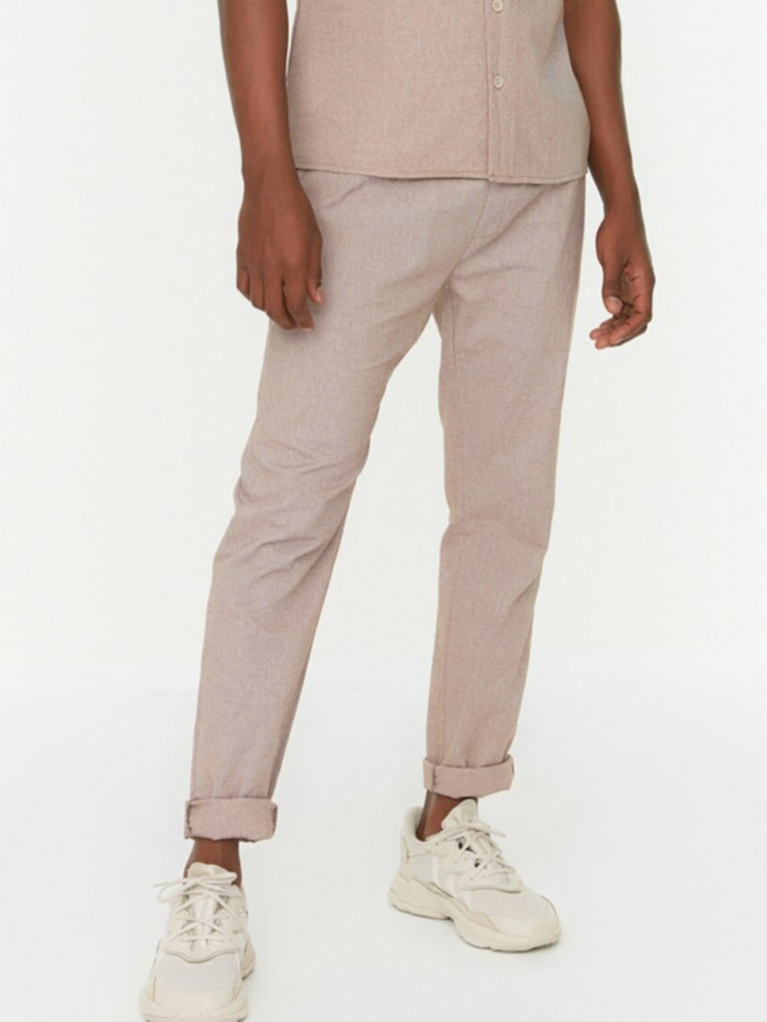 Trendyol Men Brown Solid Trousers