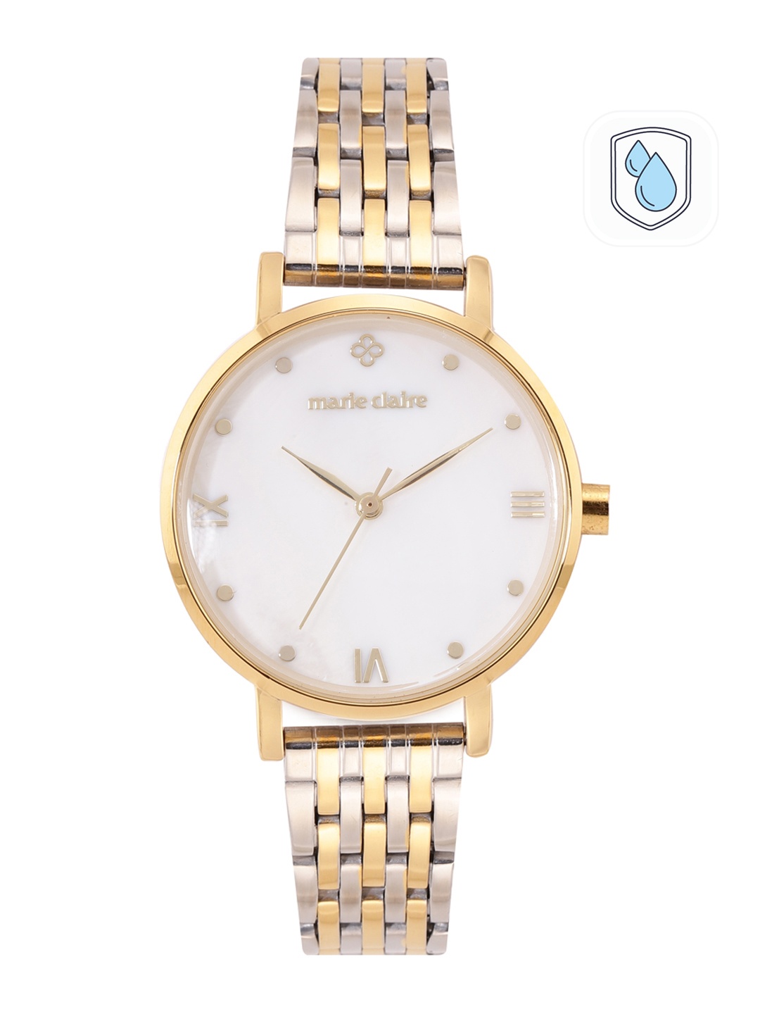 Marie Claire Women White Dial & Gold Toned Stainless Steel Analogue Watch MC22/009-A
Marie Claire Women White Dial & Gold Toned Stainless Steel Analogue Watch MC22/009-A