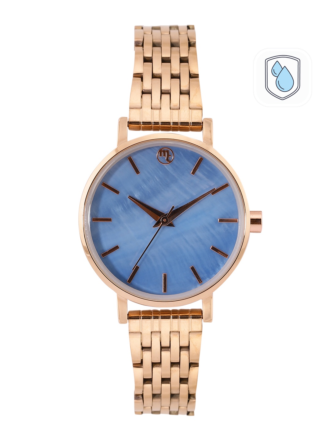 Marie Claire Women Blue Patterned Dial & Rose Gold Toned Straps Analogue Watch MC22/008-E
Marie Claire Women Blue Patterned Dial & Rose Gold Toned Straps Analogue Watch MC22/008-E