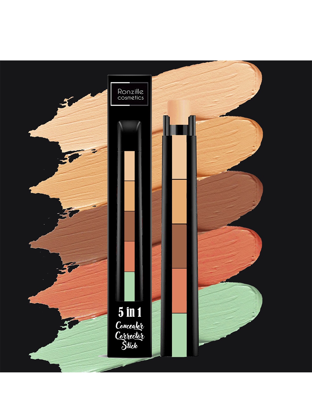 Ronzille 5 In 1 Concealer Corrector Stick - Shade M, Multi