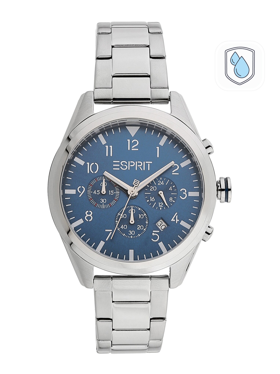 ESPRIT Women Blue Dial & Silver Toned Stainless Steel Bracelet Style Straps Analogue Watch
ESPRIT Women Blue Dial & Silver Toned Stainless Steel Bracelet Style Straps Analogue Watch