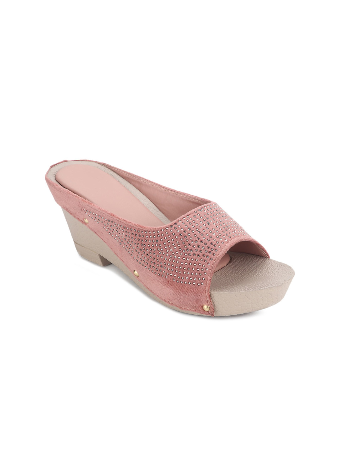 Myra Pink Embellished Wedge Sandals
Myra Pink Embellished Wedge Sandals