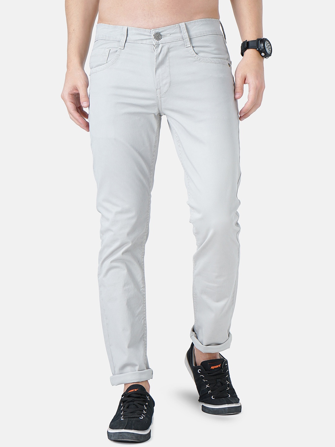 Jean Cafe Men Grey Jean Slim Fit Jeans