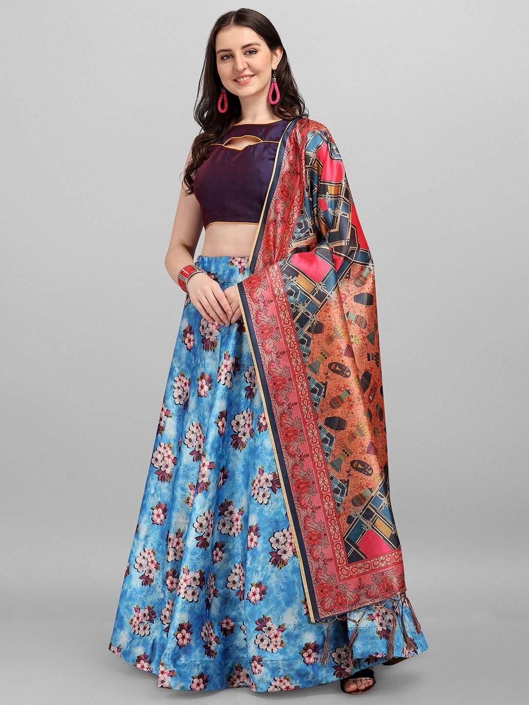 Fashion Basket Blue & Burgundy Printed Semi-Stitched Lehenga & Unstitched Choli Dupatta
Fashion Basket Blue & Burgundy Printed Semi-Stitched Lehenga & Unstitched Choli Dupatta