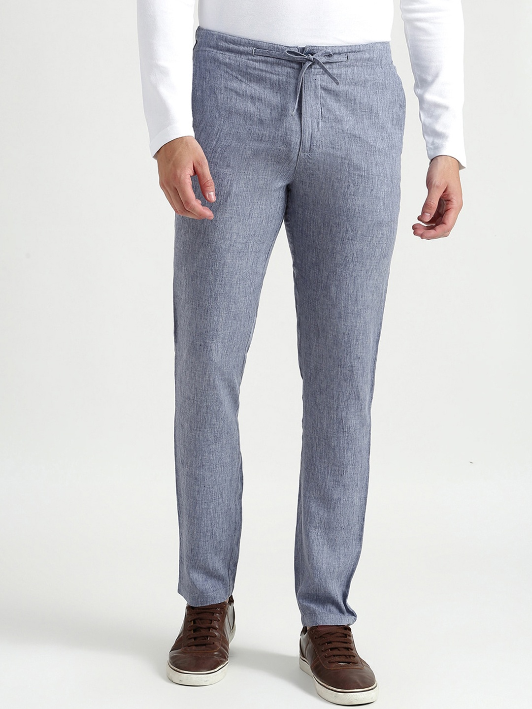 United Colors of Benetton Men Blue Slim Fit Trousers