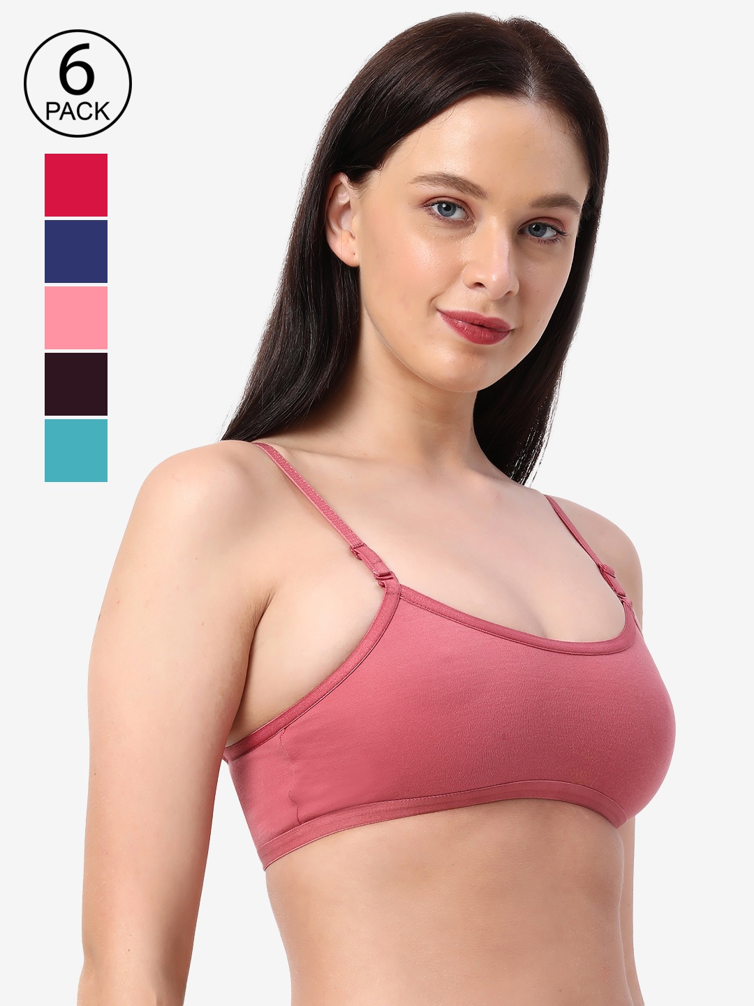 Planetinner Pack of 6 Medium Impact Detachable Straps Sports Beginners Bra SB18-C6, Assorted
Planetinner Pack of 6 Medium Impact Detachable Straps Sports Beginners Bra SB18-C6, Assorted