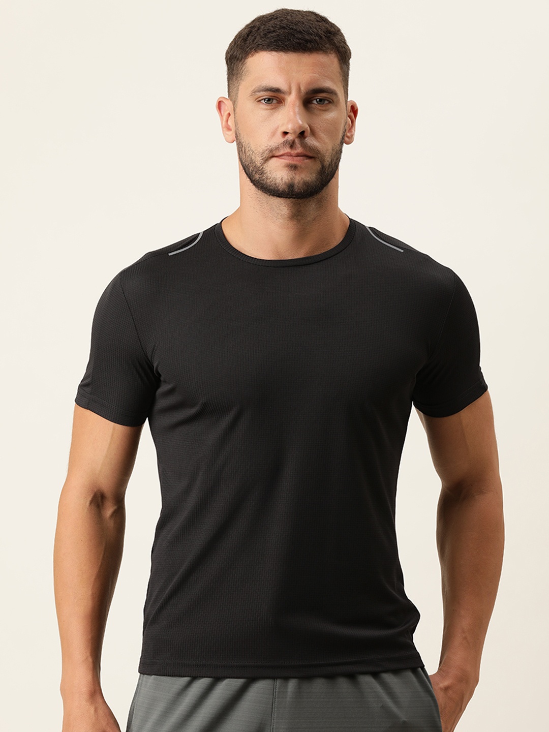 Sweet Dreams Men Black Solid Lounge T-shirt
