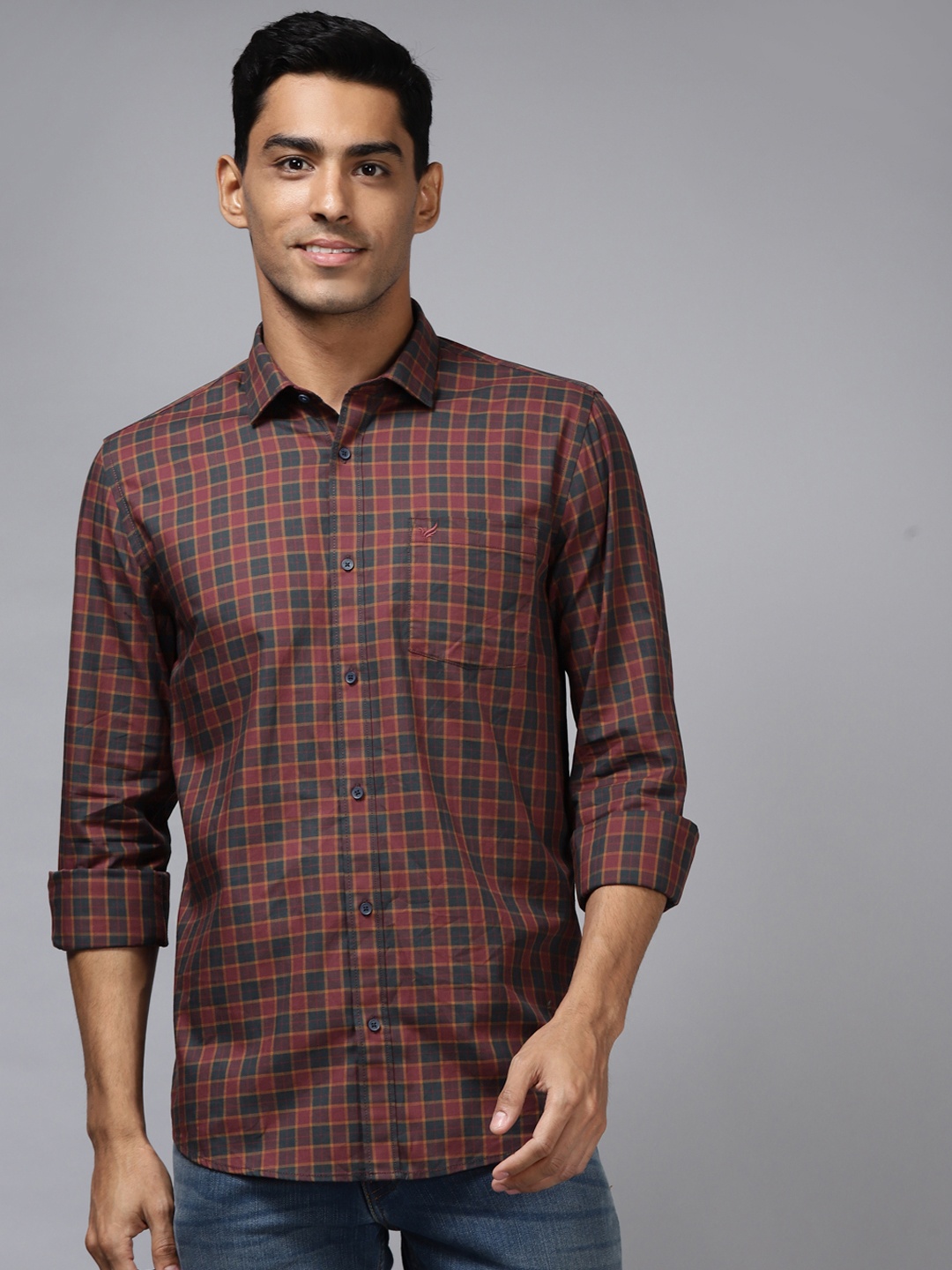 Blackberrys Men Maroon & Green Pure Cotton India Slim Fit Tartan Checked Casual Shirt
Blackberrys Men Maroon & Green Pure Cotton India Slim Fit Tartan Checked Casual Shirt