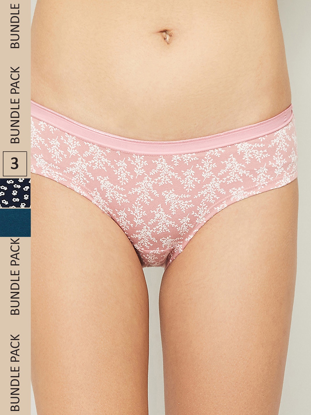 Ginger by Lifestyle Women Pack of 3 Printed Low-Rise Cotton Hipster Briefs 1000010405181, Blue
Ginger by Lifestyle Women Pack of 3 Printed Low-Rise Cotton Hipster Briefs 1000010405181, Blue