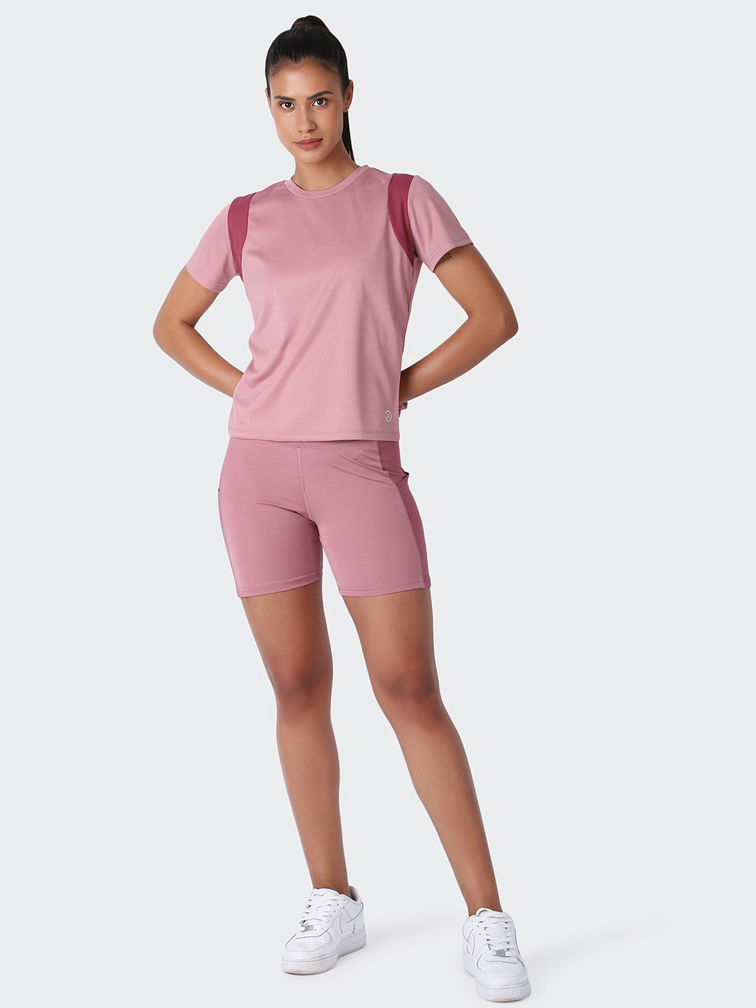KICA Women Mauve Moisture-wicking Stretchable Performance Top & Cycling Shorts
KICA Women Mauve Moisture-wicking Stretchable Performance Top & Cycling Shorts