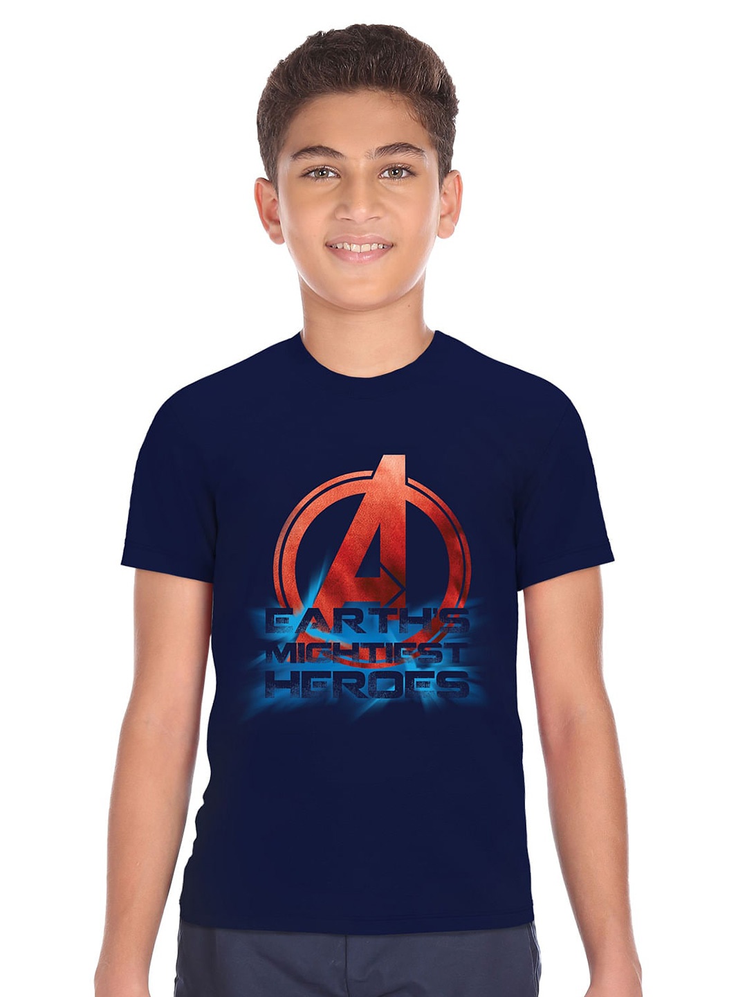 Ruggers Junior Boys Navy Blue Avengers Typography Printed Pure Combed Cotton T-shirt
Ruggers Junior Boys Navy Blue Avengers Typography Printed Pure Combed Cotton T-shirt