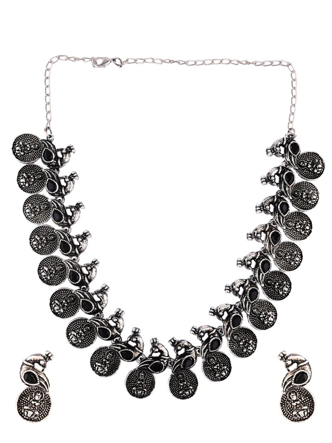 Efulgenz Oxidized Silver-Toned & Black Rhodium-Plated Crystals Bohemian Jewellery Set
Efulgenz Oxidized Silver-Toned & Black Rhodium-Plated Crystals Bohemian Jewellery Set