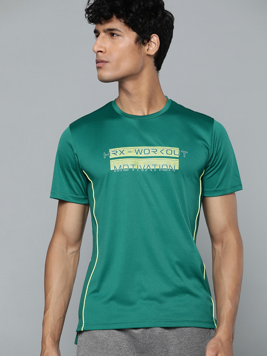 HRX By Hrithik Roshan Training Men EVERGLADE MELANGE Rapid-Dry Typography Tshirts, Green
HRX By Hrithik Roshan Training Men EVERGLADE MELANGE Rapid-Dry Typography Tshirts, Green