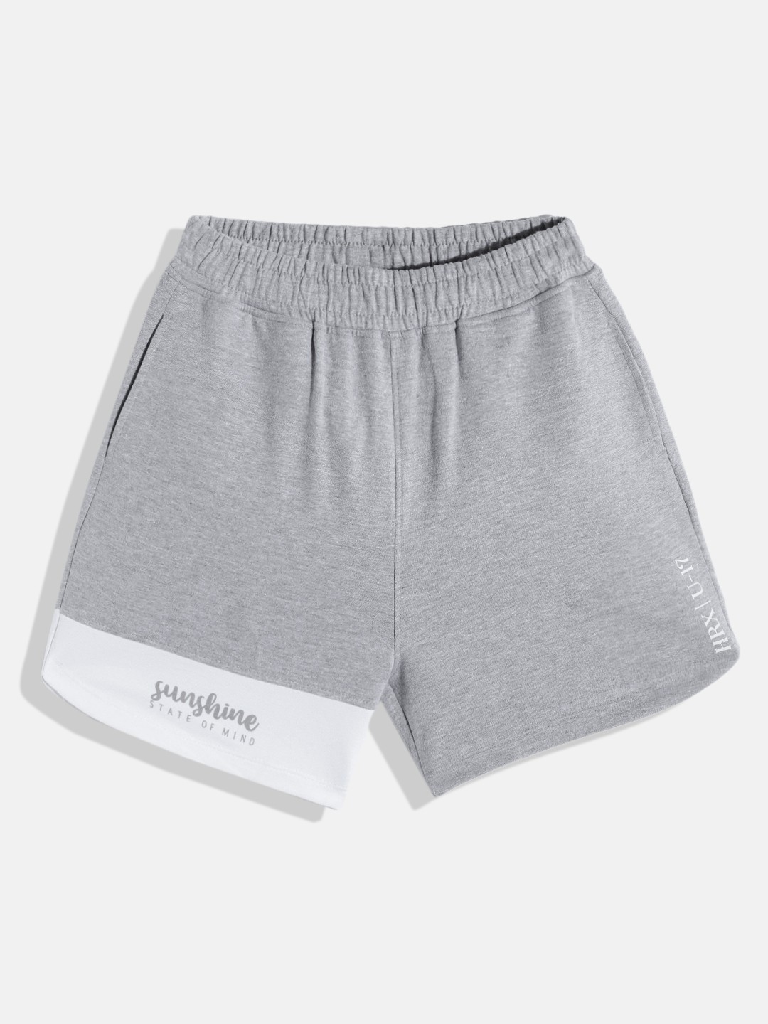 HRX by Hrithik Roshan Lifestyle Girls Grey Mel Bio-Wash Colourblock Shorts, Grey melange
HRX by Hrithik Roshan Lifestyle Girls Grey Mel Bio-Wash Colourblock Shorts, Grey melange