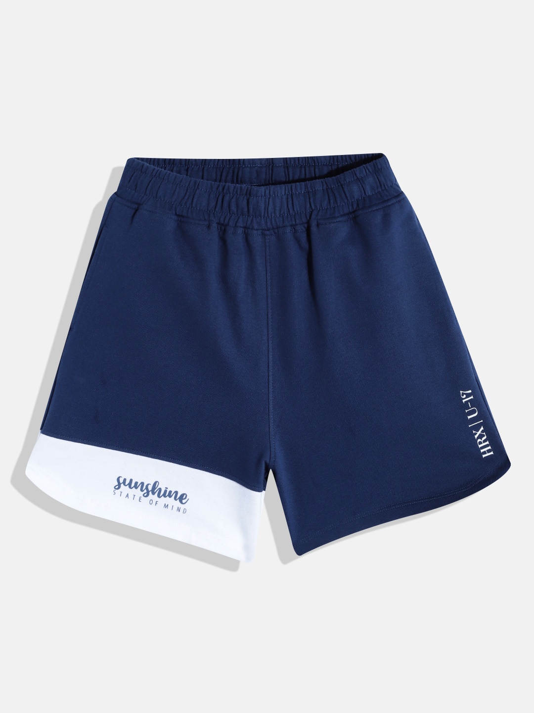 HRX By Hrithik Roshan Lifestyle Girls Estate Blue Bio-Wash Colourblock Shorts, Navy blue
HRX By Hrithik Roshan Lifestyle Girls Estate Blue Bio-Wash Colourblock Shorts, Navy blue