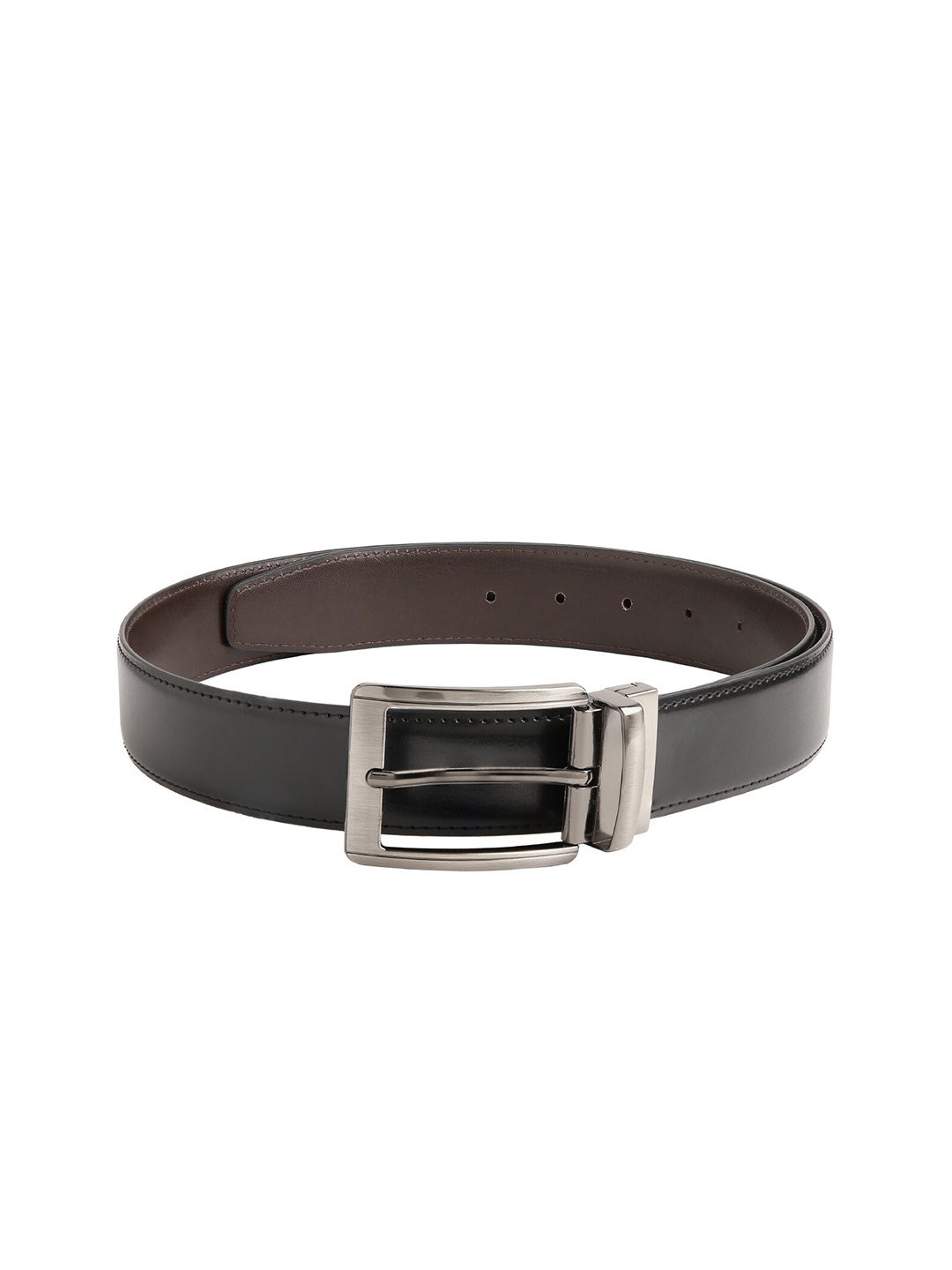 CRUSSET Men Black Formal Belt