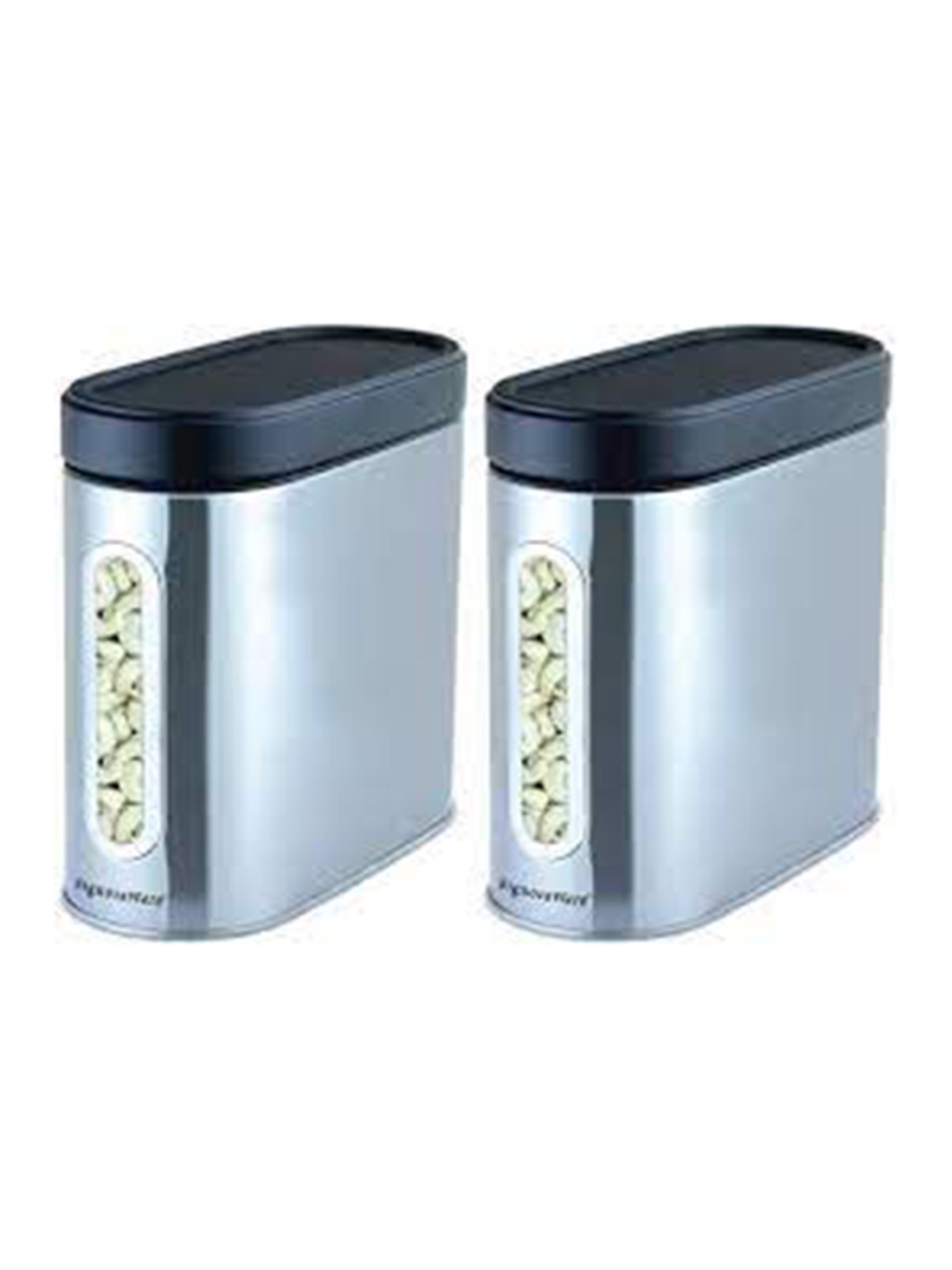 SignoraWare Set Of 2 Silver-Toned & Black Stainless Steel Food Storage Containers 1700ml
SignoraWare Set Of 2 Silver-Toned & Black Stainless Steel Food Storage Containers 1700ml