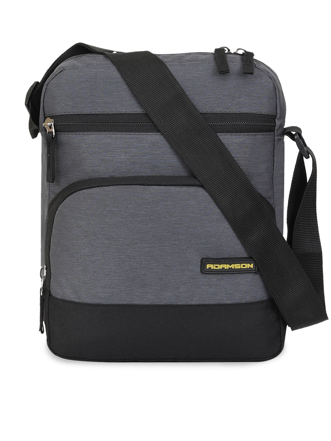 ADAMSON Grey Oversized Structured Sling Bag