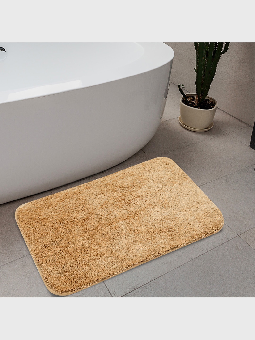Home Centre Beige Anti-Skid Bath Mat