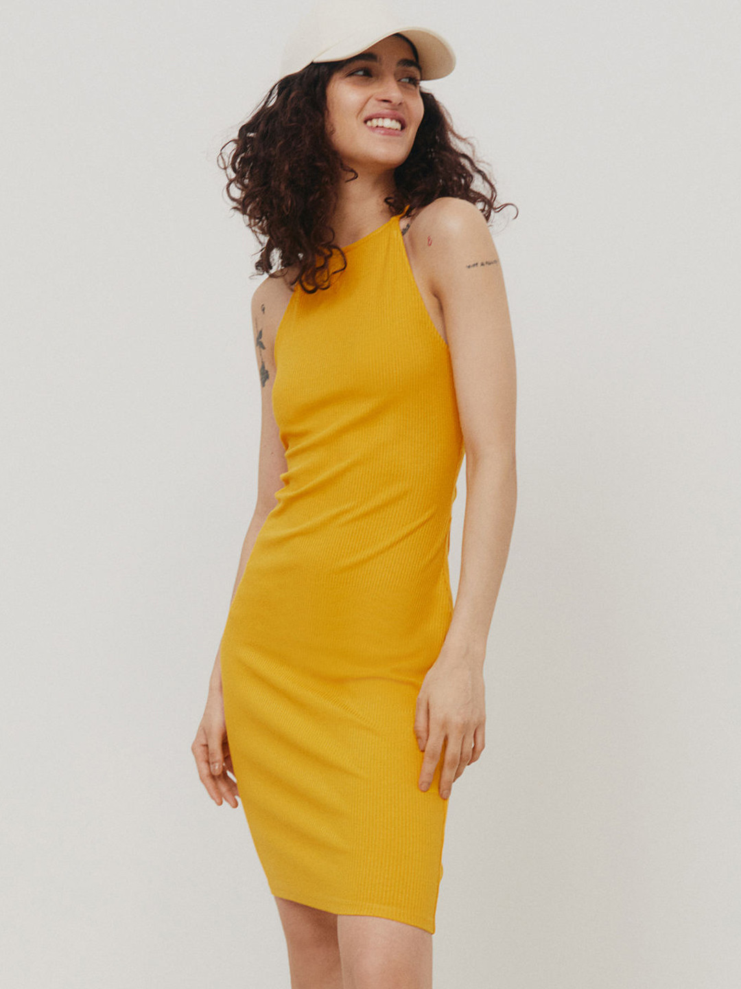 H&M Women Yellow Ribbed Bodycon Dress
H&M Women Yellow Ribbed Bodycon Dress