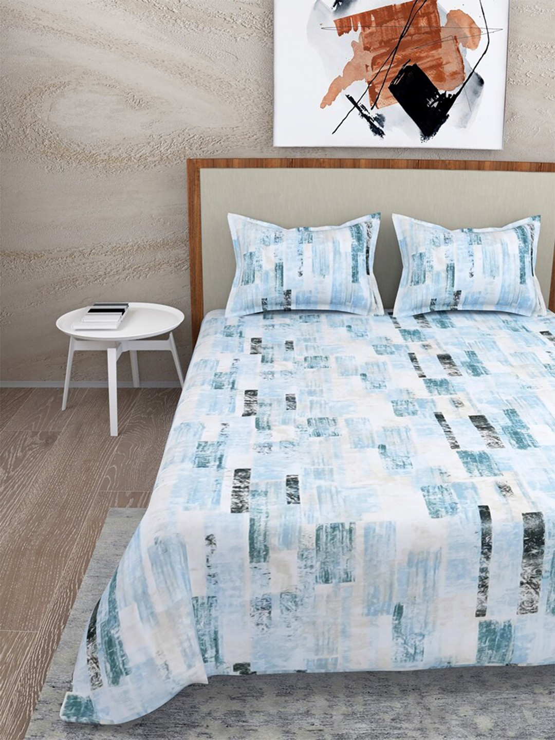Salona Bichona White & Blue 180 TC Striped Queen Cotton Bedsheet with 2 Pillow Covers
Salona Bichona White & Blue 180 TC Striped Queen Cotton Bedsheet with 2 Pillow Covers