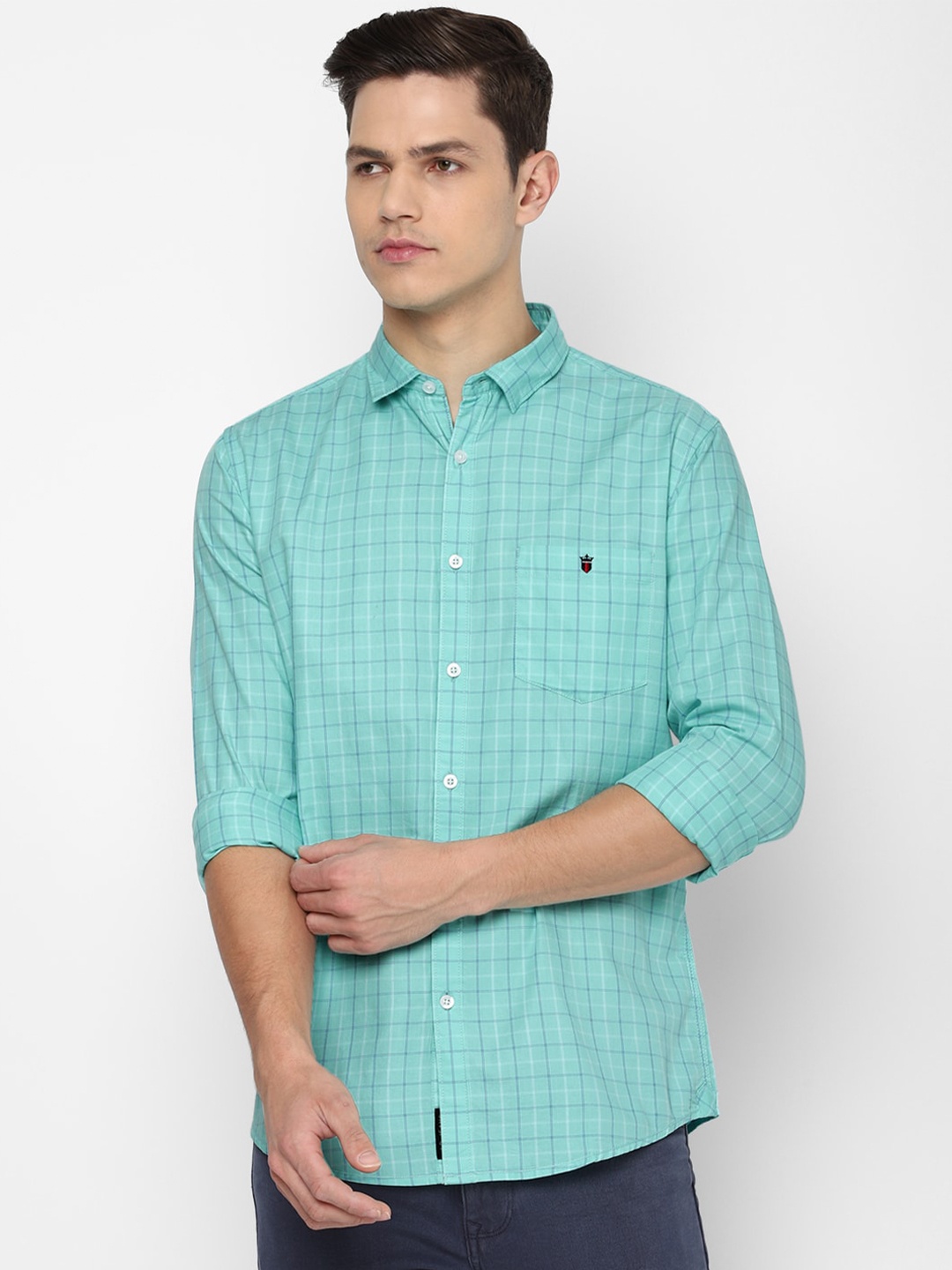 Louis Philippe Jeans Men Green Slim Fit Grid Tattersall Checked Pure Cotton Casual Shirt
Louis Philippe Jeans Men Green Slim Fit Grid Tattersall Checked Pure Cotton Casual Shirt