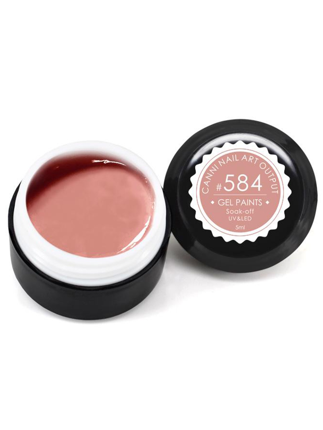 CANNI Pure Colors Solid LED UV Gel Varnish Nail Polish - Shade 584, Nude