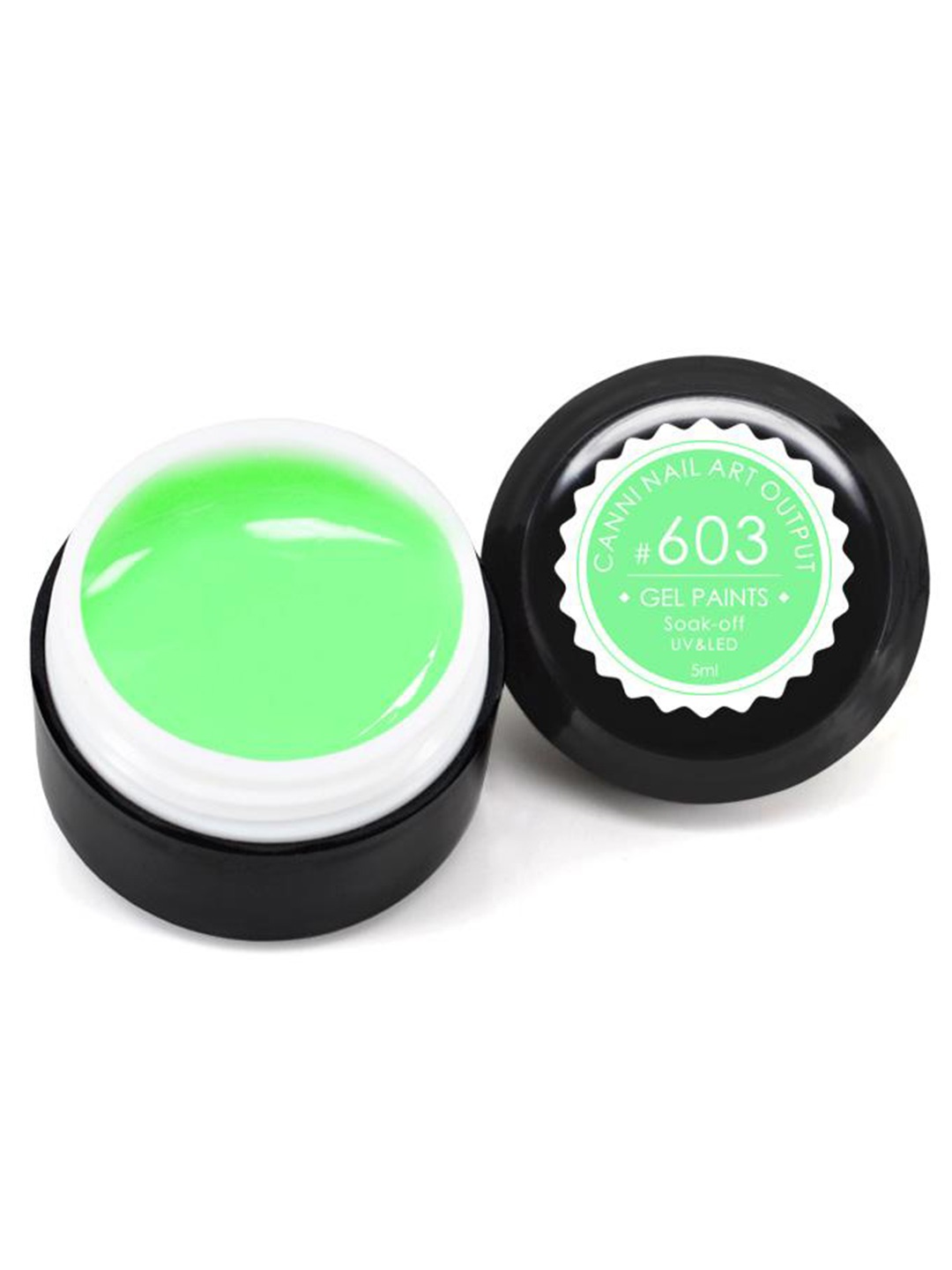 CANNI Pure Colors Solid LED UV Gel Varnish Nail Polish - Shade 603, Fluorescent green
CANNI Pure Colors Solid LED UV Gel Varnish Nail Polish - Shade 603, Fluorescent green