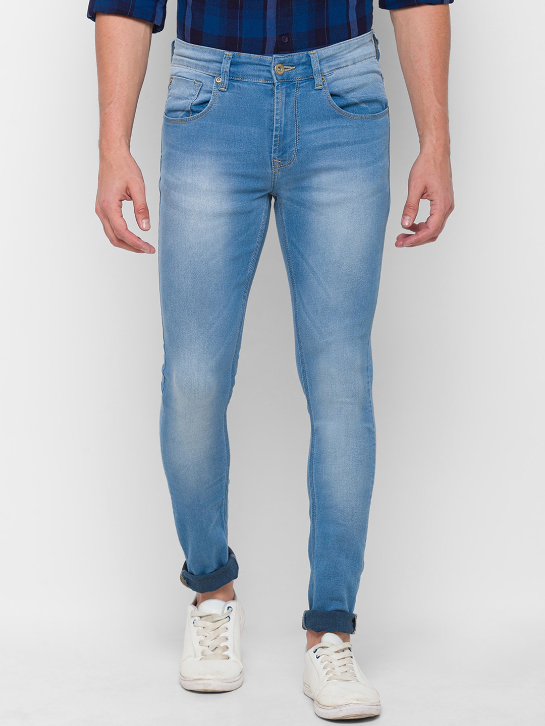 SPYKAR Men Blue Slim Fit Low-Rise Heavy Fade Cotton Jeans 
SPYKAR Men Blue Slim Fit Low-Rise Heavy Fade Cotton Jeans