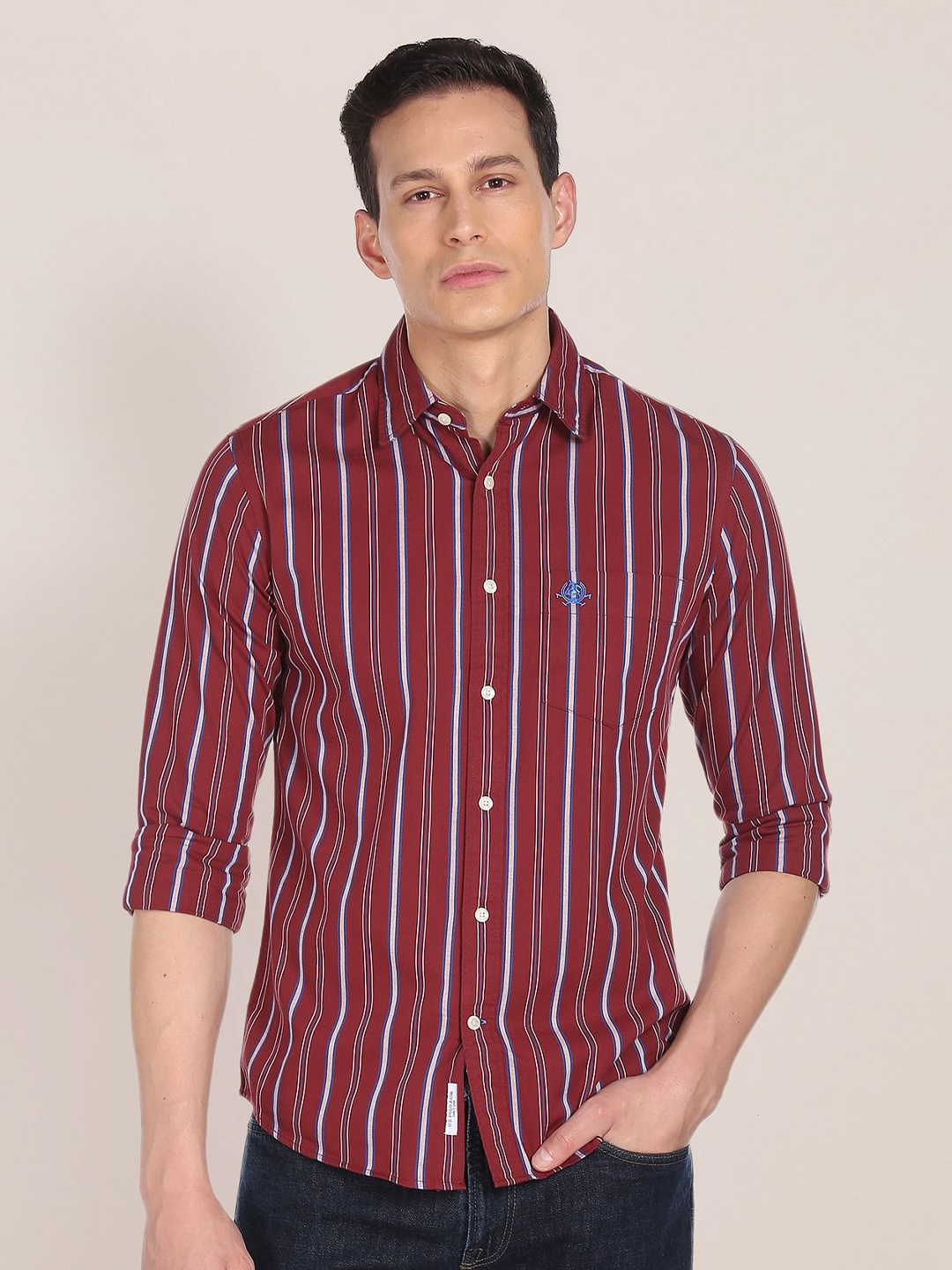U.S. Polo Assn. Men Maroon Tailored Fit Multi Stripes Opaque Pure Cotton Casual Shirt
U.S. Polo Assn. Men Maroon Tailored Fit Multi Stripes Opaque Pure Cotton Casual Shirt