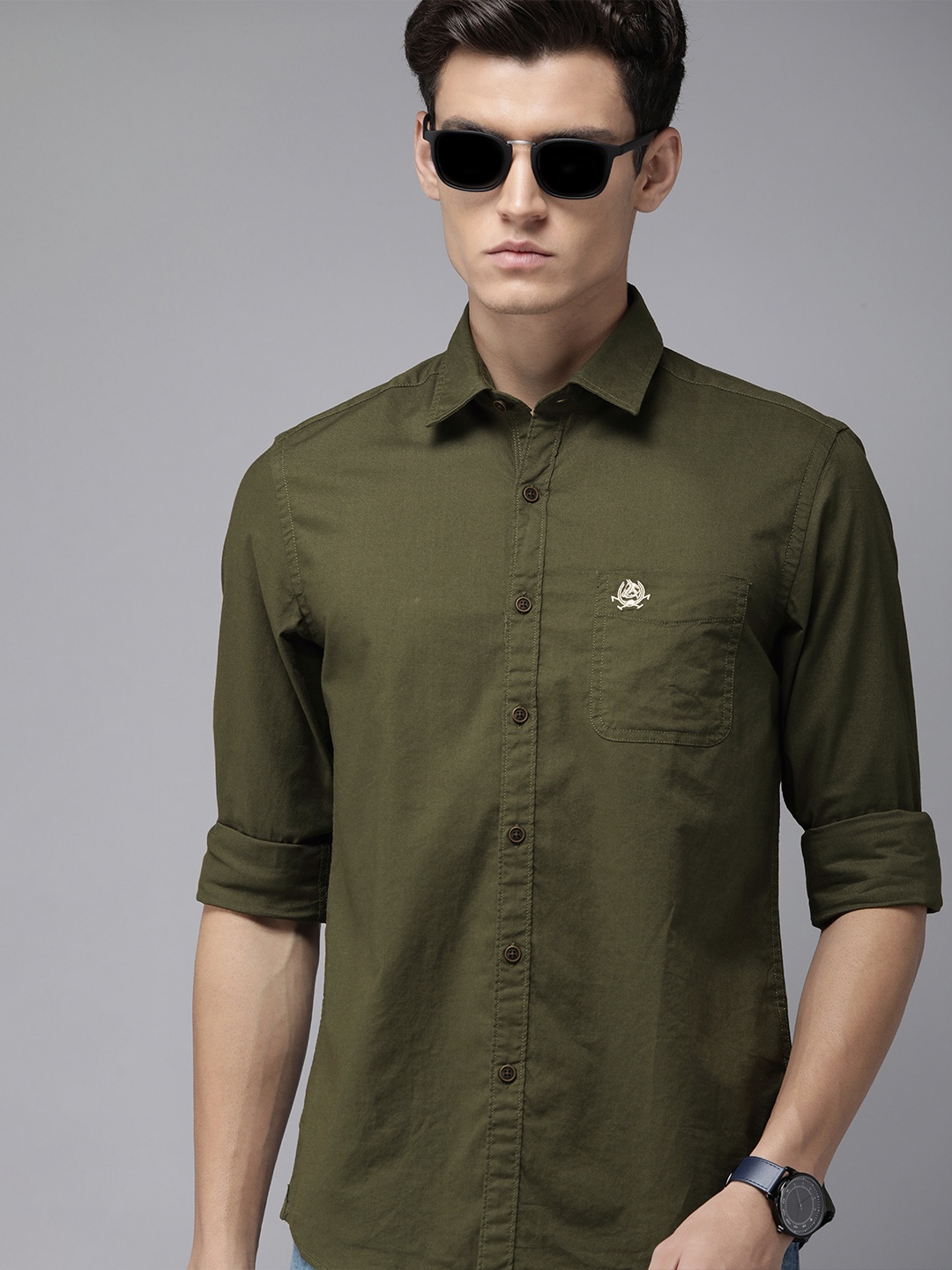U.S. Polo Assn. Denim Co. Denim Co Men Olive Green Solid Slim Fit Pure Cotton Casual Shirt
U.S. Polo Assn. Denim Co. Denim Co Men Olive Green Solid Slim Fit Pure Cotton Casual Shirt