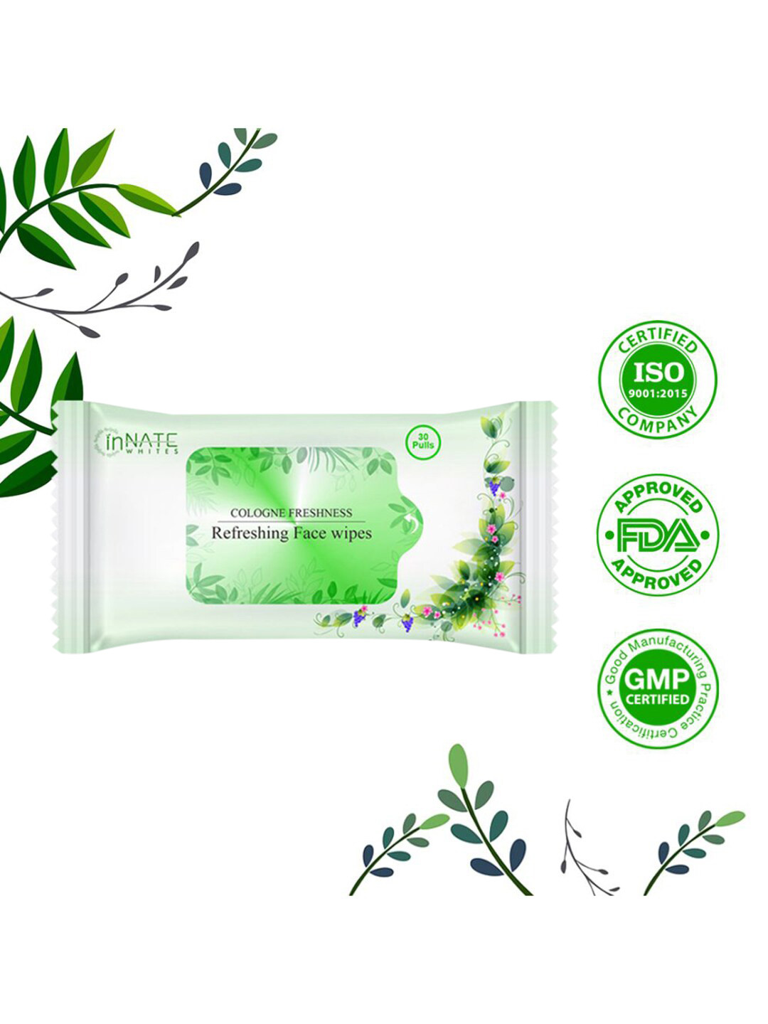 InnateWhites Set of 7 Gentle Refreshing Face Wipes with Cologne Freshness - 30 Pulls Each, White
InnateWhites Set of 7 Gentle Refreshing Face Wipes with Cologne Freshness - 30 Pulls Each, White