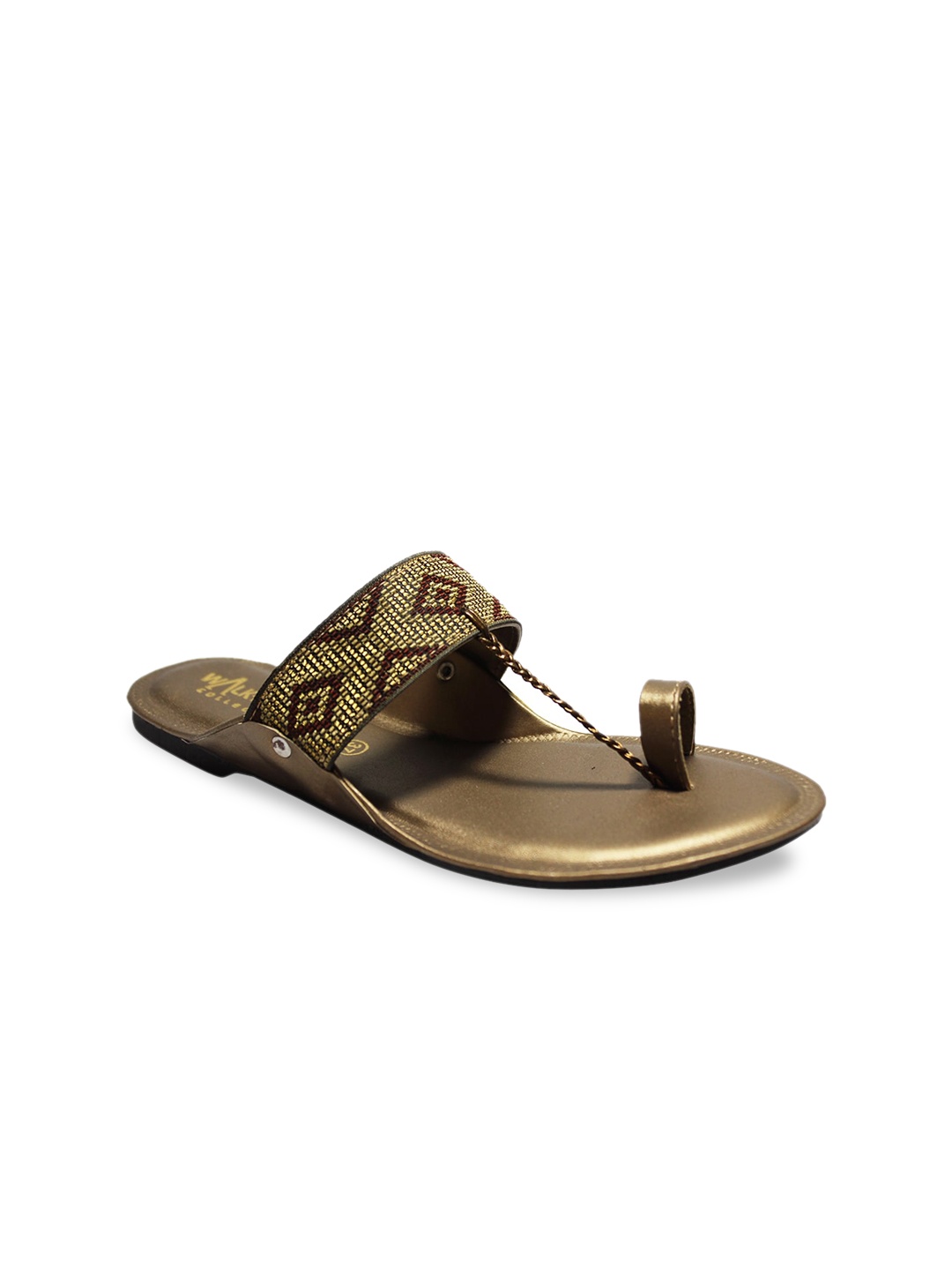 WALK N STYLE COLLECTION Women Beige One Toe Flats