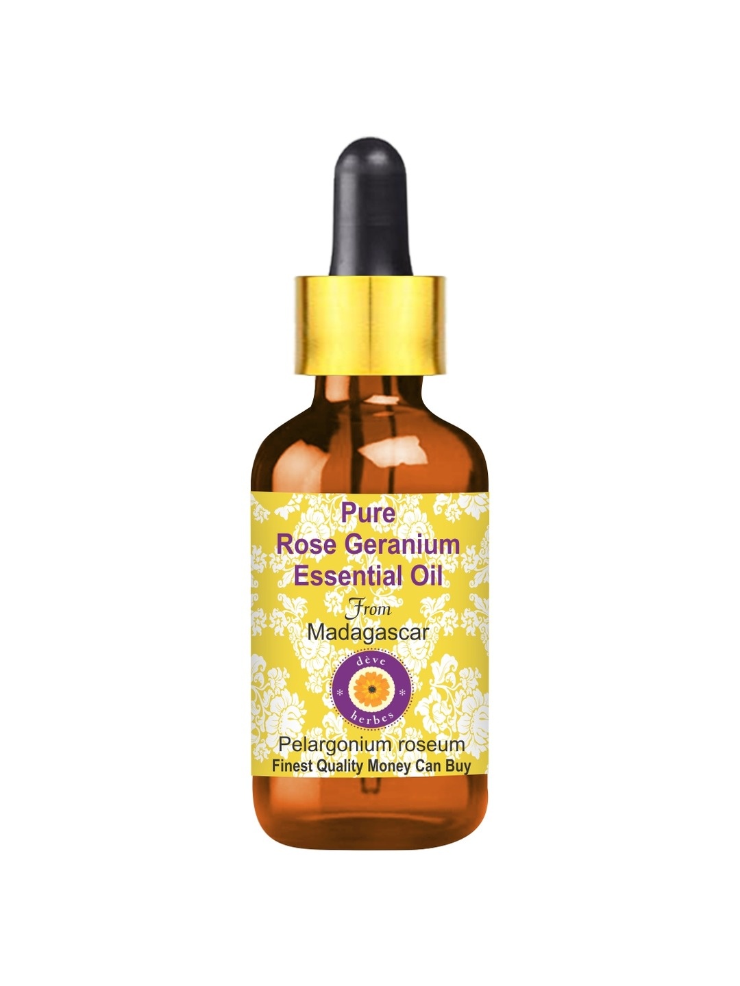 Deve Herbes Pure Rose Geranium Steam Distilled Essential Oil with Glass Dropper - 30ml, Yellow
Deve Herbes Pure Rose Geranium Steam Distilled Essential Oil with Glass Dropper - 30ml, Yellow