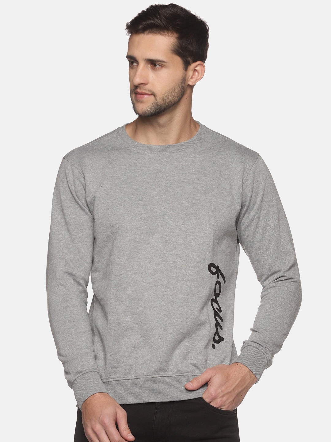 THE BONTE Men Grey Sweatshirt