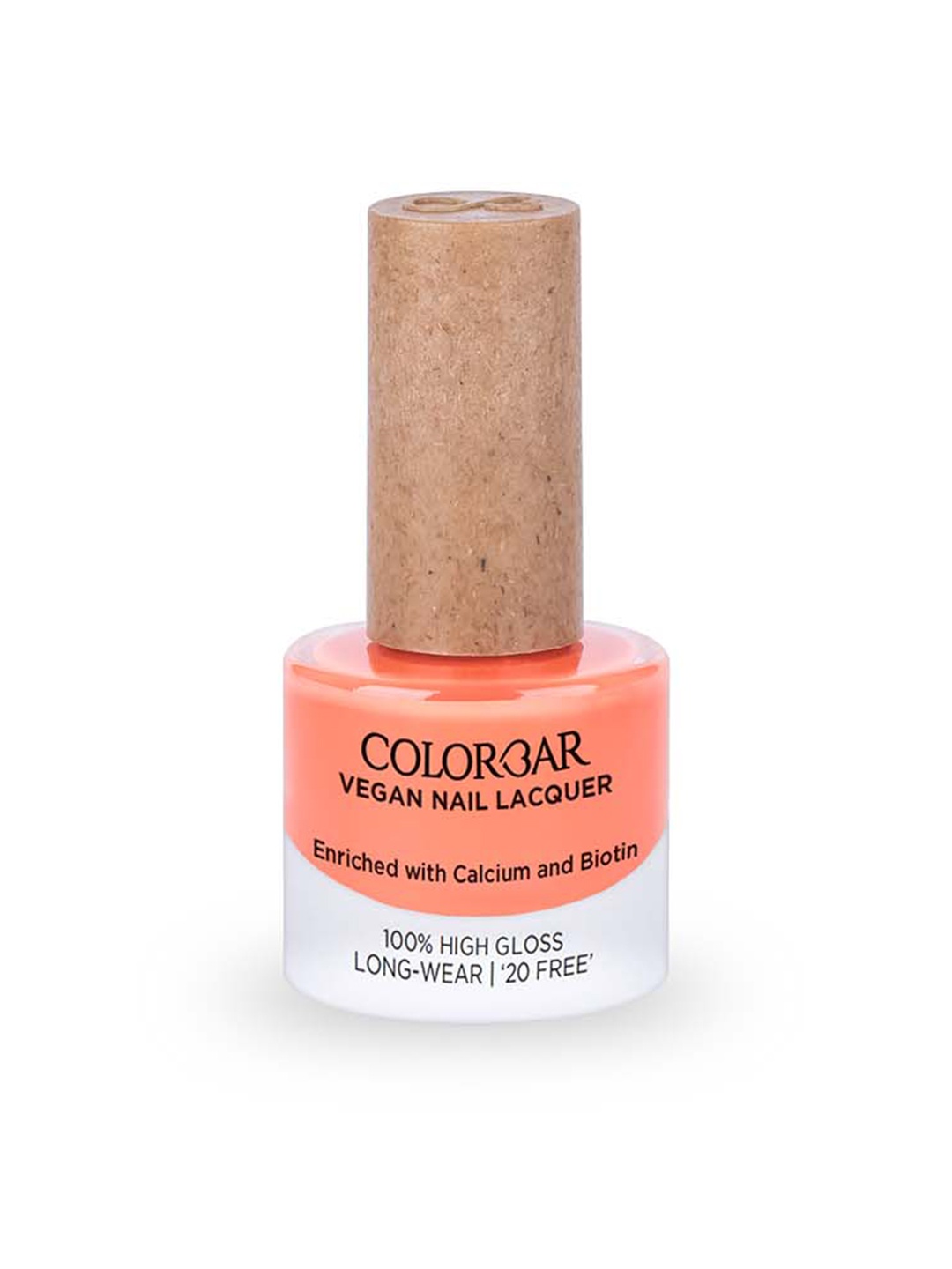 Colorbar 100% High Gloss Long Wear Vegan Nail Lacquer with Calcium & Biotin 8 ml - Fly Girls 042, Peach
Colorbar 100% High Gloss Long Wear Vegan Nail Lacquer with Calcium & Biotin 8 ml - Fly Girls 042, Peach