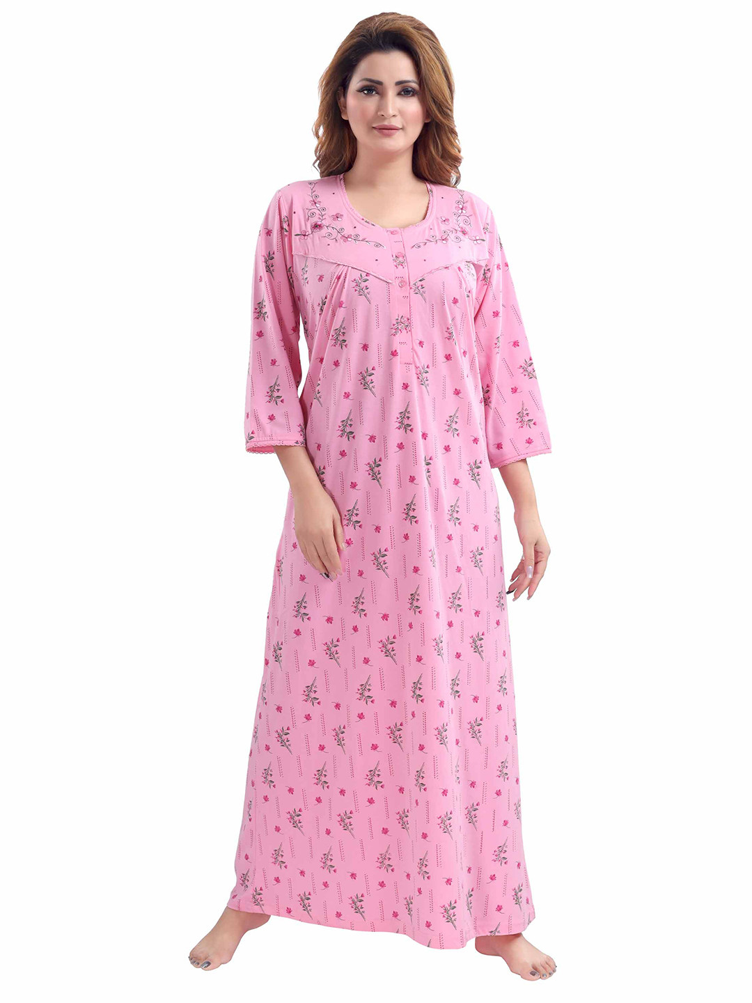 9shines Label Pink Printed Maxi Nightdress
9shines Label Pink Printed Maxi Nightdress