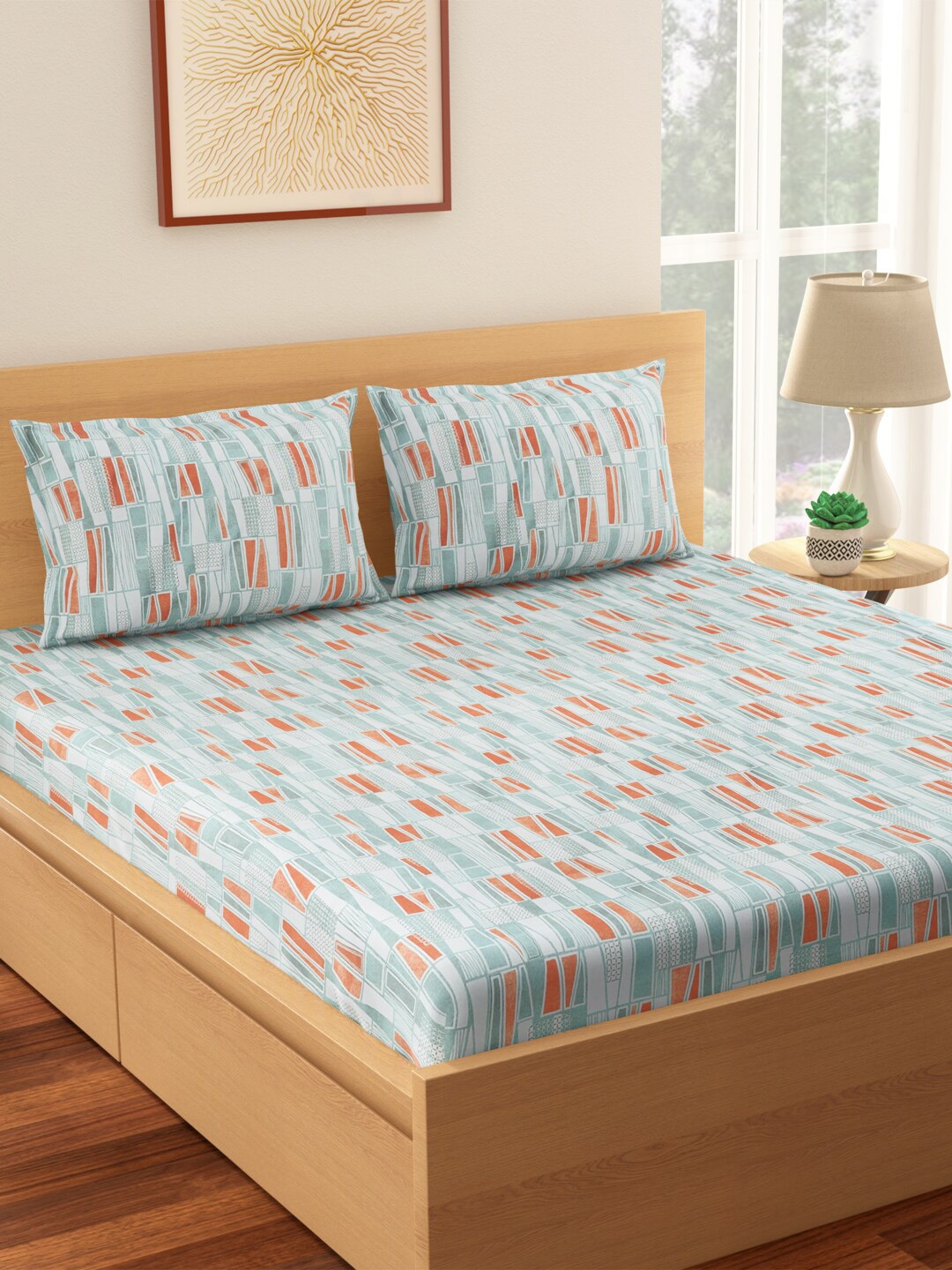 Living scapes by Pantaloons Grey & White Pure Cotton 144 TC King Bedsheet 2 Pillow Covers
Living scapes by Pantaloons Grey & White Pure Cotton 144 TC King Bedsheet 2 Pillow Covers
