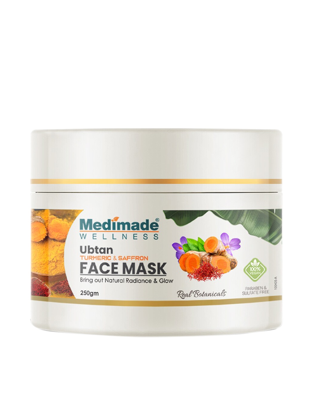 Medimade Real Botanicals Turmeric & Saffron Ubtan Face Mask for Natural Radiance - 250 g, White
Medimade Real Botanicals Turmeric & Saffron Ubtan Face Mask for Natural Radiance - 250 g, White