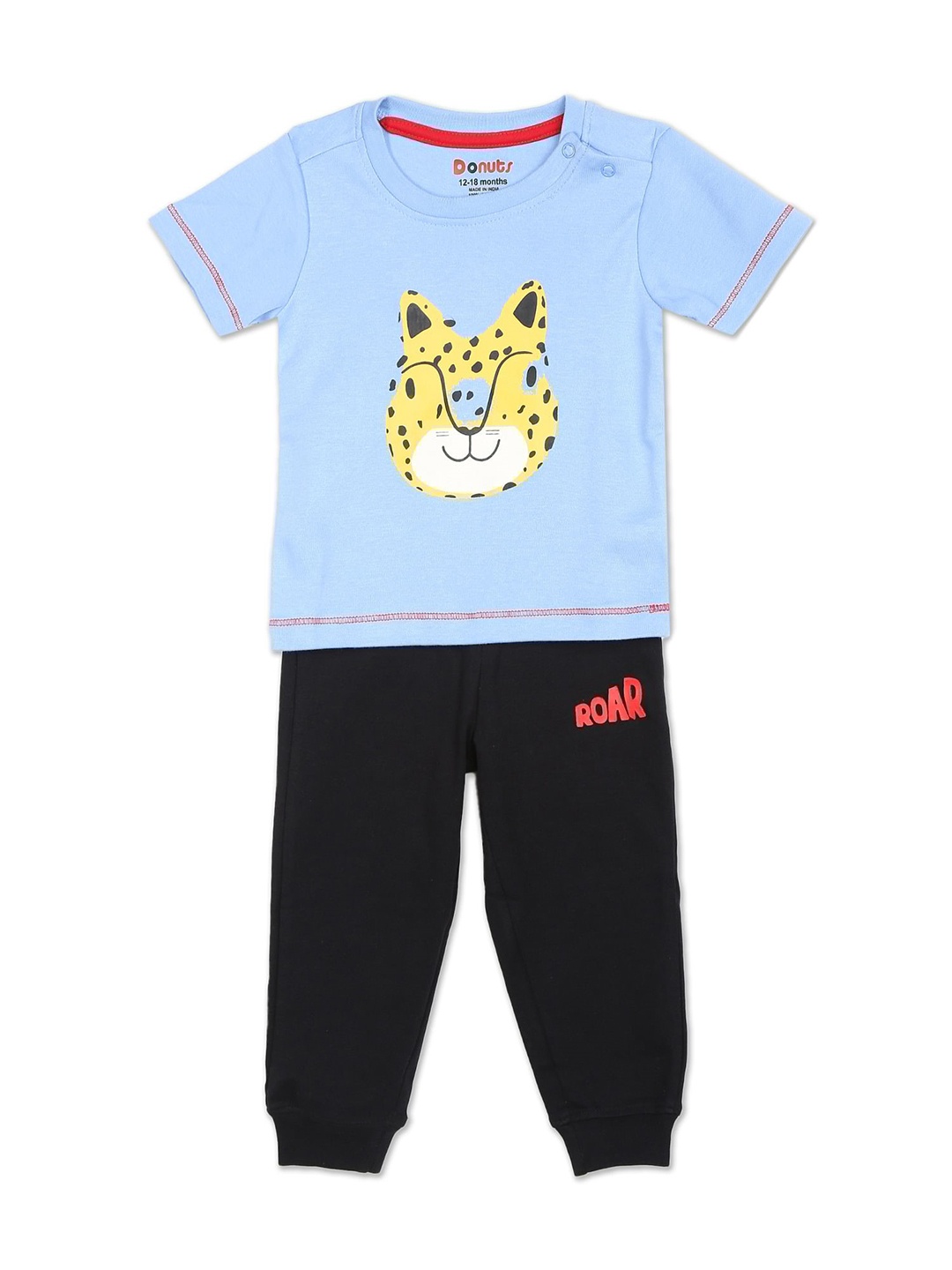 Donuts Boys Assorted Printed Pure Cotton T-shirt with Pyjamas