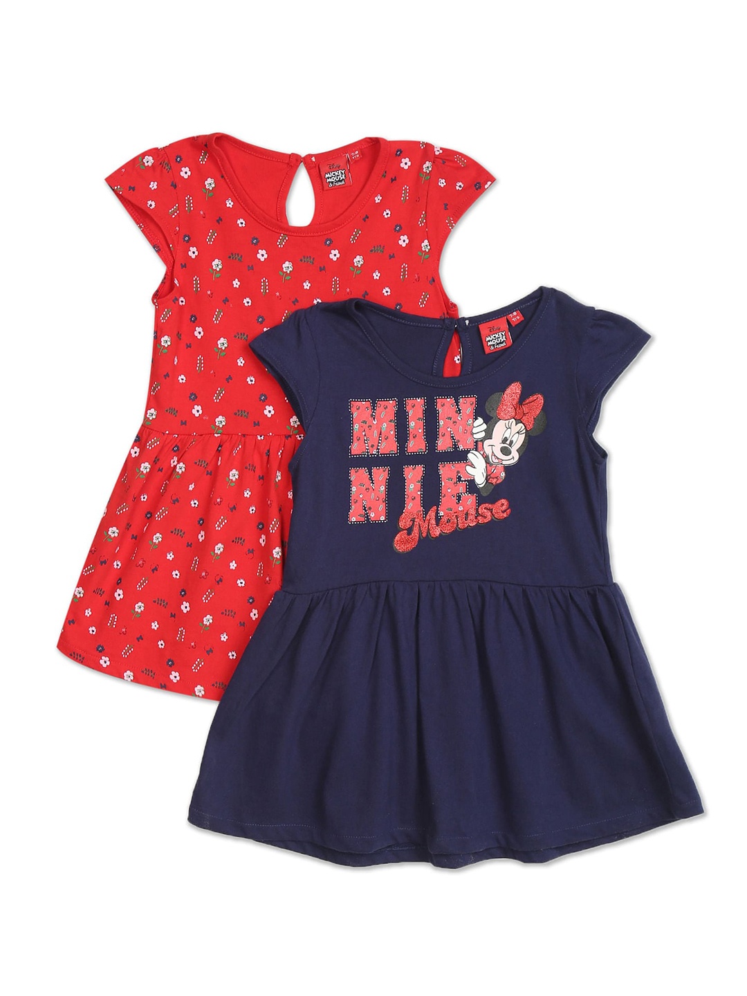 Colt Baby Girls Assorted Dress Round Neck Fit and Flared Print Dress