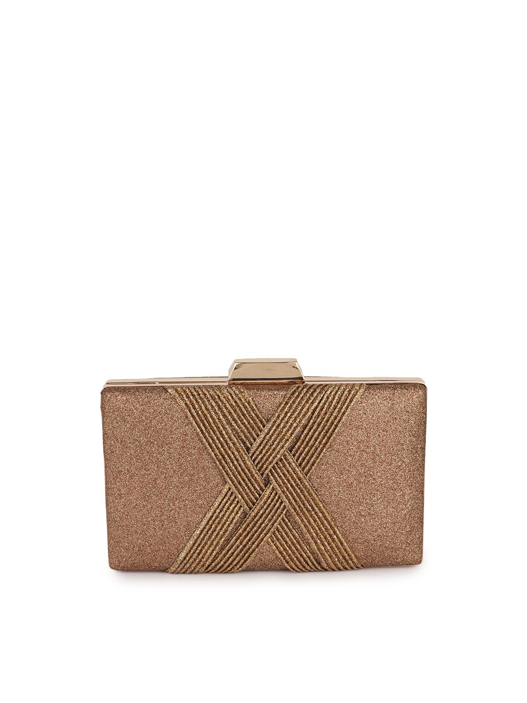 Style SHOES Brown Brown Bow Detail Box Clutch