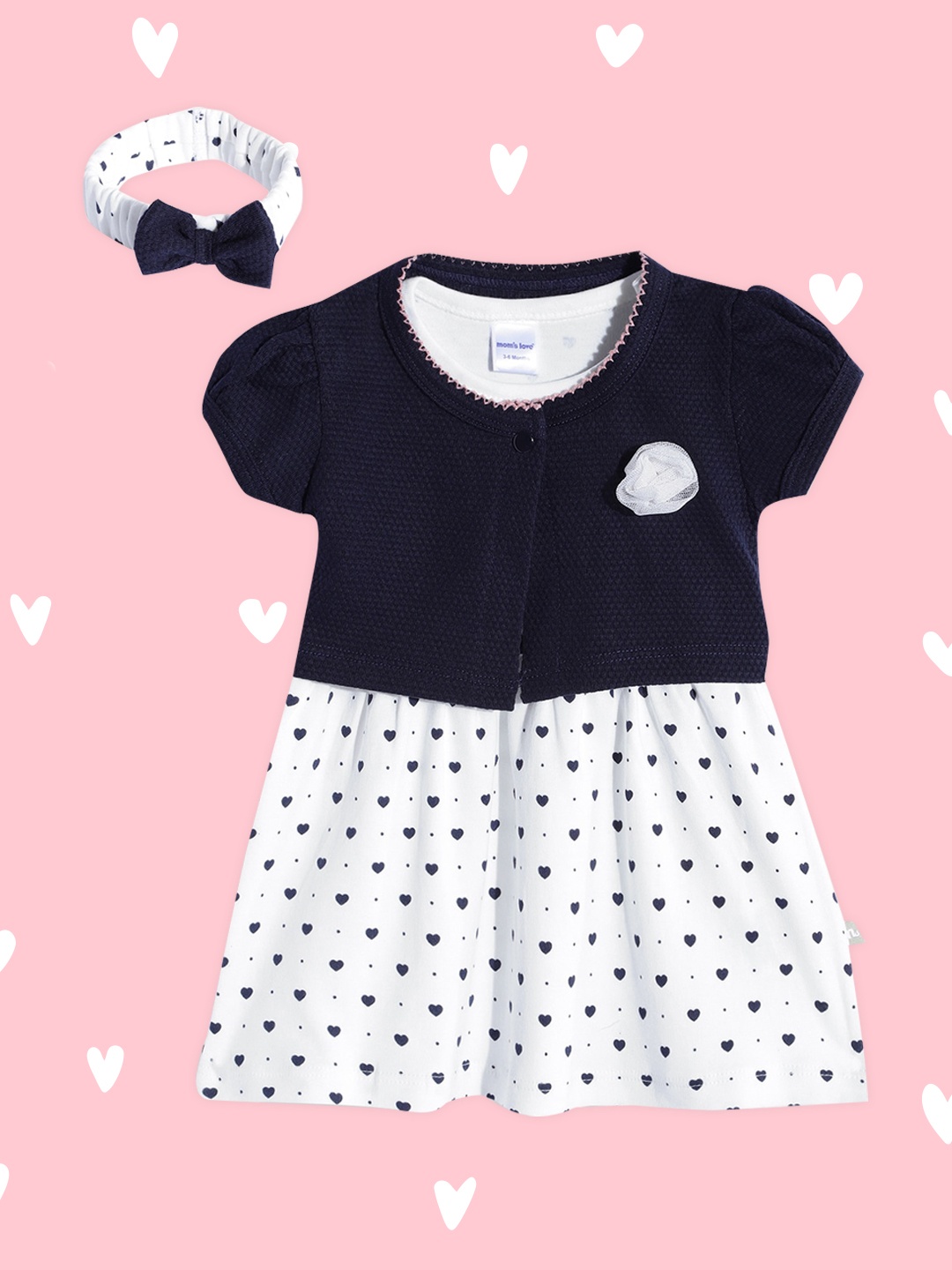 Moms Love Infant Girl White Conversational Print Cotton Fit & Flare Dress Shrug & Hairband
Moms Love Infant Girl White Conversational Print Cotton Fit & Flare Dress Shrug & Hairband