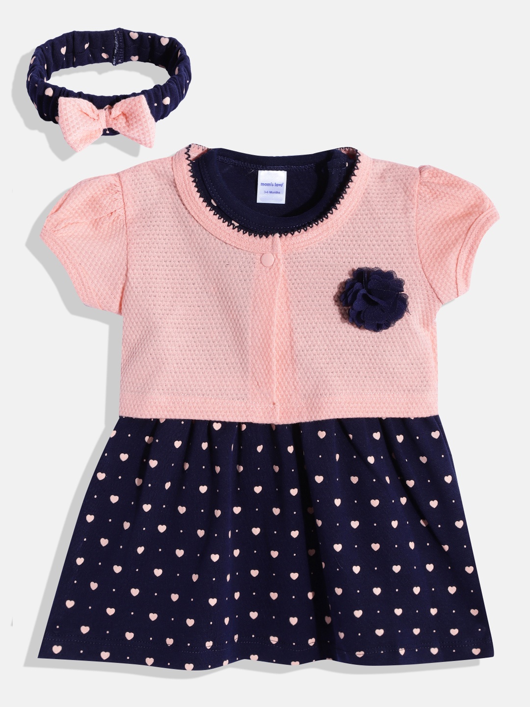 Moms Love Infant Girls Navy Blue Conversational Cotton Fit & Flare Dress Shrug Hairband
Moms Love Infant Girls Navy Blue Conversational Cotton Fit & Flare Dress Shrug Hairband