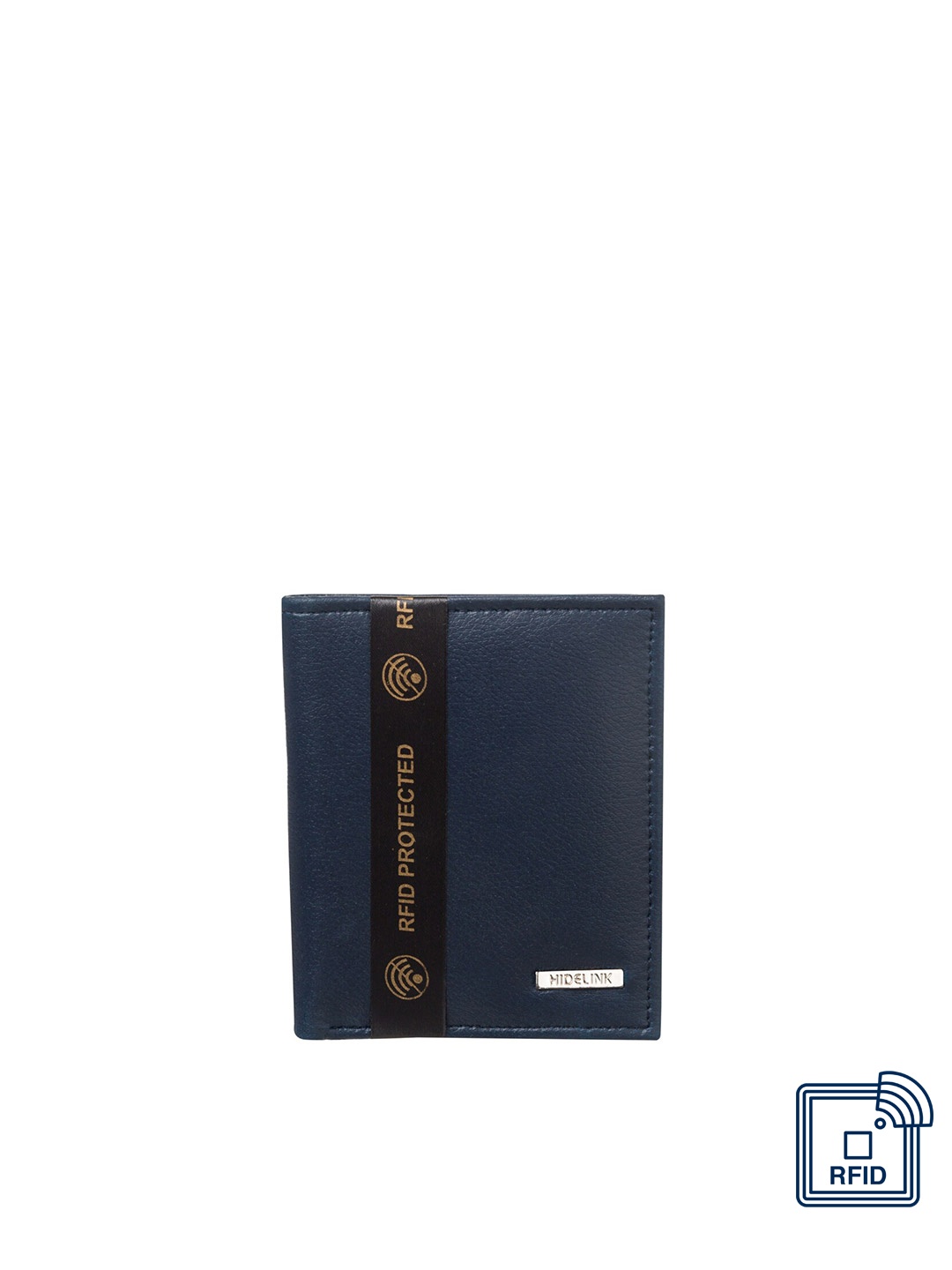 Hidelink Men Blue RFID Protected Two Fold Wallet